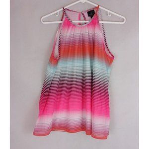 Worthington Petite Women's Colorful Striped Sleeveless Blouse Size PM
